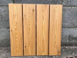 Timber Cladding - Siberian Larch Rounded Edge - A Grade - Remmers finish Ivory Colour Solid Wood Fencing