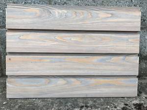 Timber Cladding - Siberian Larch Rain Screen - A Grade - Remmers finish Pebble Grey Colour Solid Wood Fencing