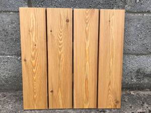 Timber Cladding - Siberian Larch Rounded Edge - A Grade - Remmers finish Ivory Colour Solid Wood Fencing