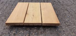 Remmers Oil Finished Siberian Larch Timber Decking - A Grade - Smooth 22 mm Thick Ivory Colour