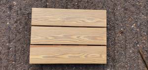 Remmers oiled Siberian Larch Timber Decking - A Grade - Smooth 45 mm Thick Pebble Grey Colour
