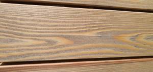 Siberian Larch Timber Decking - A Grade - Smooth 28 mm Thick Pebble Grey colour