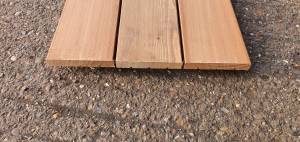 Remmers oiled Siberian Larch Timber Decking - A Grade - Smooth 45 mm Thick Light Brown Colour