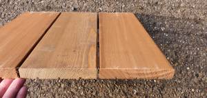 Remmers oiled Siberian Larch Timber Decking - A Grade - Smooth 45 mm Thick Light Brown Colour